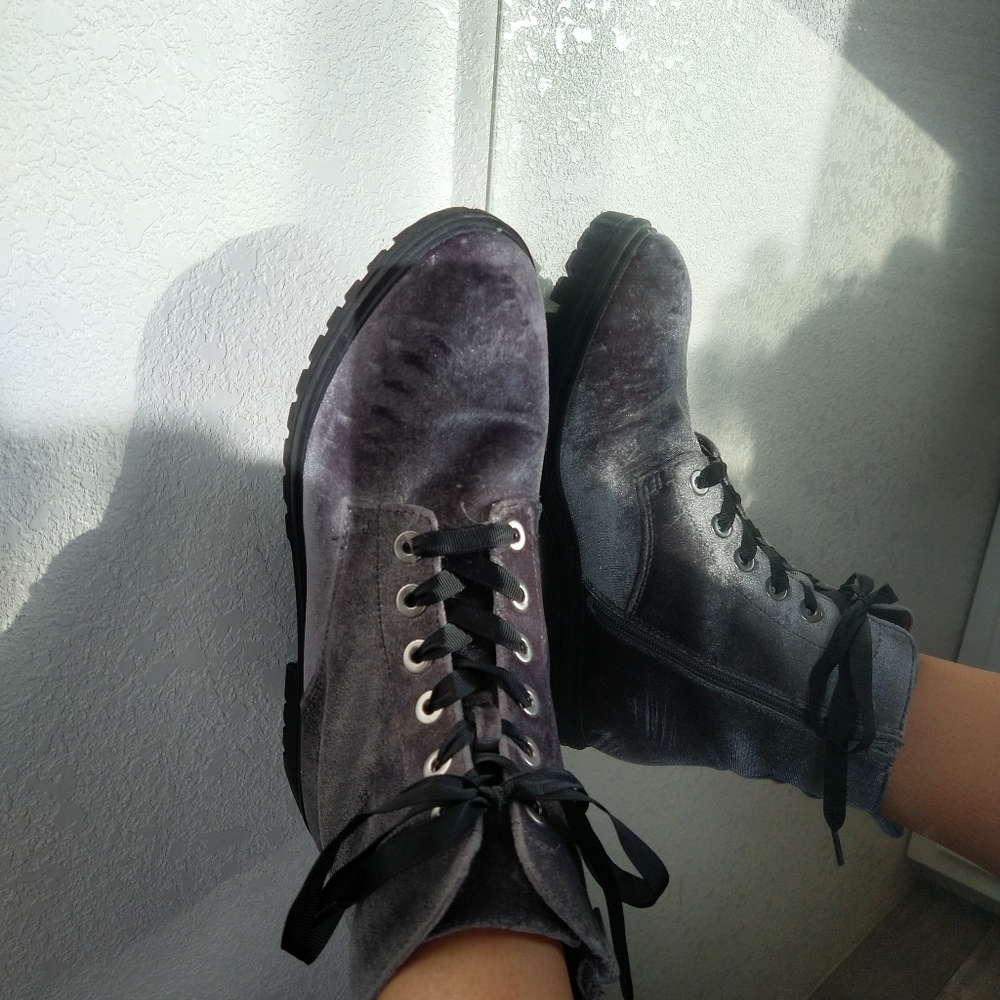 Velvet Rihanna Combat Boots